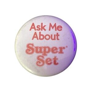Vintage Boatmen’s Super Set Series Promo Pin - “Ask Me About Super Set”